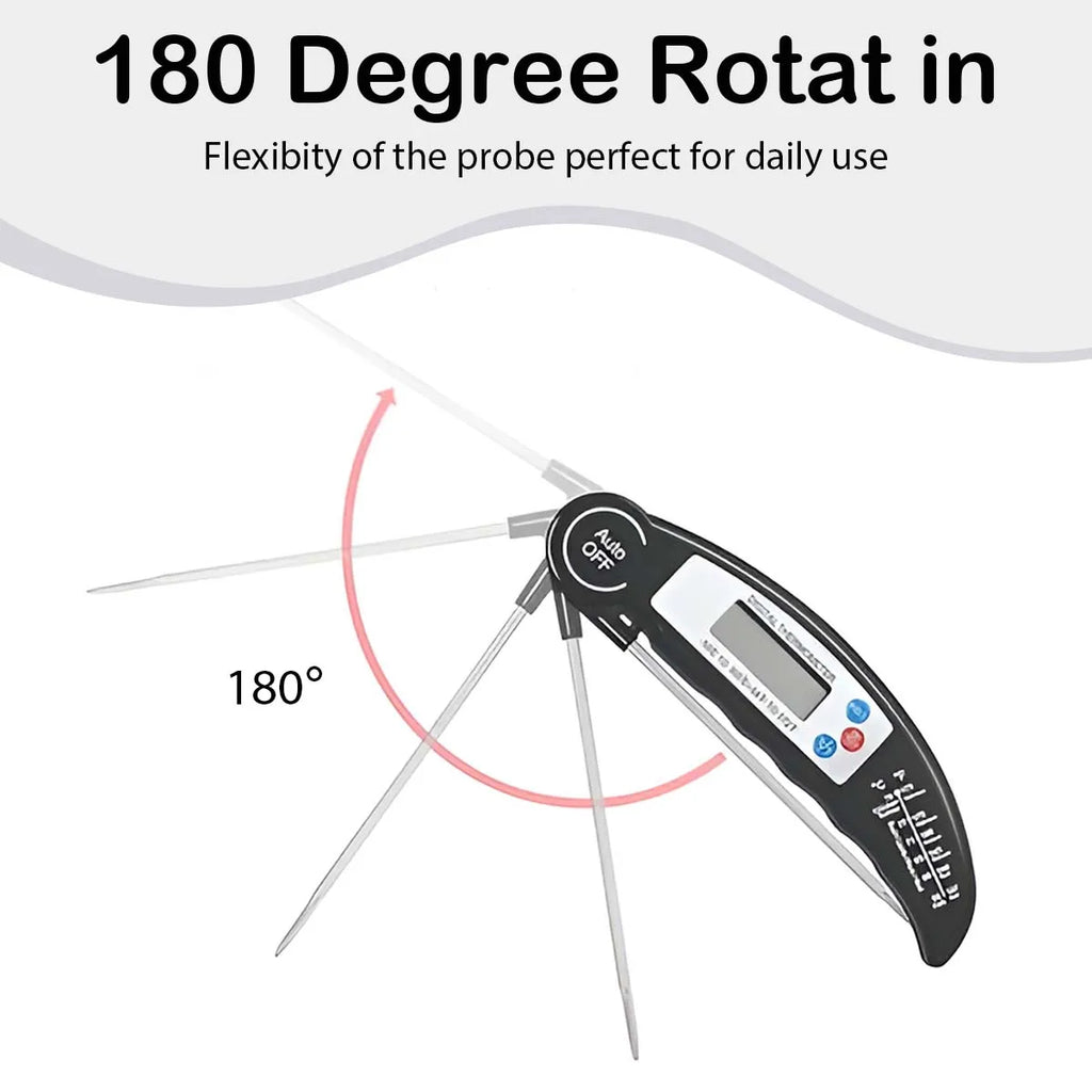 Digitalt Köks Termometer med Fällbar Probe – För Grill, BBQ och Matlagning