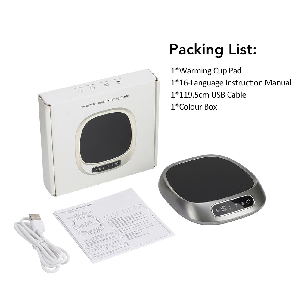 Smart Termostatisk Värmeunderlägg – USB Kopvärmare med 3 Värmelägen