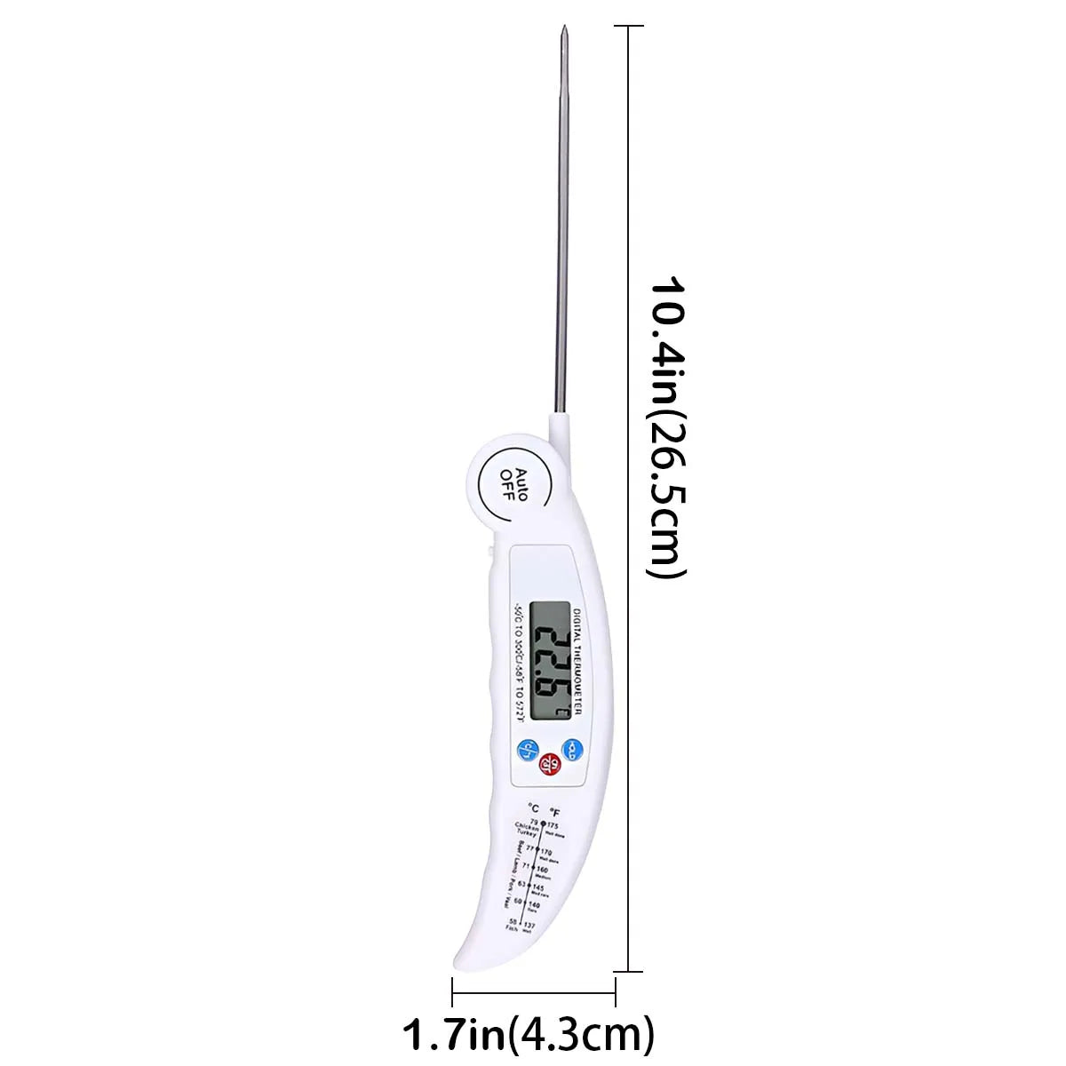 Digitalt Köks Termometer med Fällbar Probe – För Grill, BBQ och Matlagning