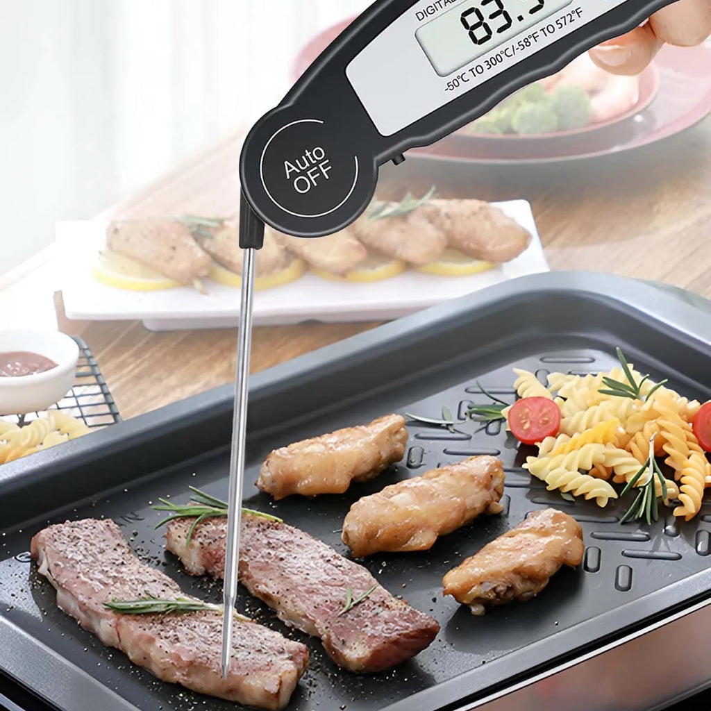 Digitalt Köks Termometer med Fällbar Probe – För Grill, BBQ och Matlagning